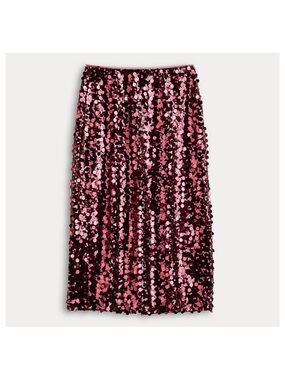5 for $25 🎉Nine West Burgundy Sequin Midi Skirt